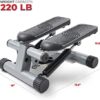 Sunny Health & Fitness Mini Stepper Stair Stepper Exercise Equipment with Resistance Bands - Image 6