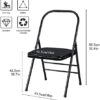Transform Your Yoga Practice with HYQW Pune Yoga Chair - Black Wrap on Black, Levels - Image 2