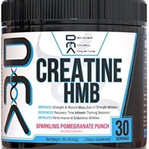 DNA Creatine HMB (Sparkling Pomegranate Punch) - Creatine + HMB for Men and Women, Increase Muscle Size and Strength, Improve Workout Recovery