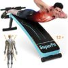 GYMAX Sit up Bench, Folding Adjustable Workout Bench for Ab Exercise, Curved Incline/Decline Slant Bench, Foldable Strength Training Weight Bench, Situps Abs Workout Equipment - Image 6