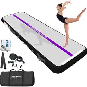 VOFiTNY All Purpose Gymnastics Mat 6.6/10/13/16/20 ft Sturdy Inflatable Tumble Track for Home/Gym