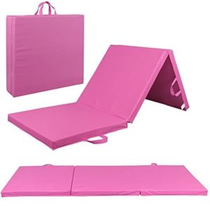 ZENY 2’’ Thick Tri-fold Folding Gym Exercise Mat Extra Thick Gymnastics MatTumbling Mat with Carrying Handles for Home Workout, Core Workouts, Stretching, MMA, Yoga