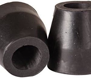 DMI Walker and Cane Tips with Metal Inserts, ¾ Inch, Black, 2 Count (Pack of 1)