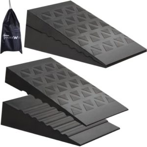 Squat Wedge 5 Heights Adjustable Metal Slant Board for Heel Elevated Squats 2PCS Calf Stretcher Block Enhance Mobility and Strength Performance