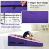 BLKMTY Gymnastics Mat Incline Mats 48"x24" Folding Tumbling Mats Cheese Wedge Mat Kids Cheese Mat Indoor/Outdoor Exercise Yoga Mat for Gymnastics Home Gym Mat W/Non-Slip PVC Surface and Handle - Image 4