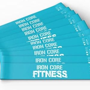 Mini Resistance Bands Sets for Trainers, Bootcamp, Gym for Men and Women in Fun Colors - Ebook, Videos and Workout Chart Included by Iron Core Fitness