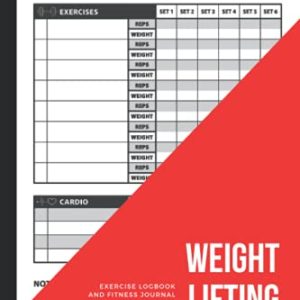 Weight Lifting Log Book: Exercise and Fitness Journal for Personal Training, Workout Log Book Weight Lifting and Cardio Gym Planner for Men and Women ... Cover │ 110 Pages │ 6 x 9 inches-Pocket Size
