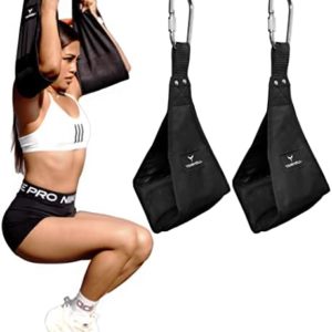 YAGHZU Hanging Ab Straps for Pull Up Bar for Core Strength and Abdominal Workout - Ab Sling Straps for Hanging Exercises, Pull Up Straps for Men and Women, Premium Hanging Straps for Knee and Leg Raises - Padded Arm Support Ab Slings for Ab Workout