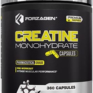 Forzagen Creatine Monohydrate Capsules 360 Capsules, Muscle Gaining Support, Strength Improve
