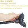 YAMTHR Cane Tip with Quad Support Rubber Foot for Walking Canes 3/4 Inch Shaft, Self-Standing, Anti-Slip Stable Four Point Cane Tip Universal 4 Leg Attachment for Walking Stick - Quad Cane Tip - Image 3