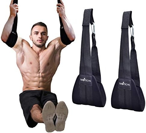 Hanging Ab Straps for Core Training - Heavy Duty Ab Straps for Pullup Bar for Abdominal Muscle Building - Abdominal Slings for Leg Raises - Arm Straps for Obliques Twists, & Abdominal Crunches