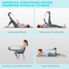 Foot and Calf Stretcher-Stretching Strap For Plantar Fasciitis, Heel Spurs, Foot Drop, Achilles Tendonitis & Hamstring. Yoga Foot & Leg Stretch Strap. (Black) - Image 4