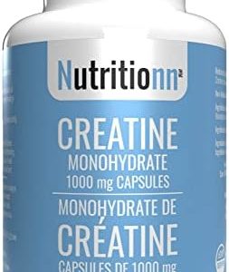Nutritionn Creatine Monohydrate 1000 mg Capsules 3-5 g Serving, 150 Capsules - Increases Lean Muscle Mass - Premium Bodybuilding and Sports Supplement