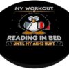 Workout Read in Bed Until Arms Hurt Book Lover PopSockets Swappable PopGrip - Image 2