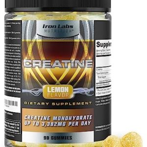 Iron Labs Nutrition Creatine for Men & Women (90 Gummies) - 3,382mg per Serving - Genuine Dosing - Lemon Flavour Gummies - Creatine Monohydrate