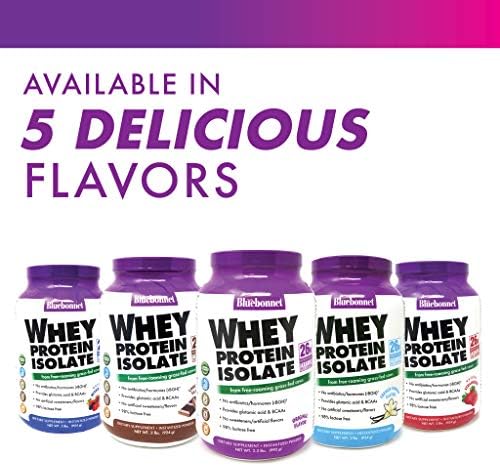 BlueBonnet Nutrition Whey Protein Isolate Powder From Grass Fed Cows, 26g of Protein, No Sugar Added, Gluten & Soy free, kosher Dairy, 2 Lbs, 28 Servings, French Vanilla Flavor - Image 6