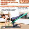 Potok Resistance Bands Set, 3 Pack Exercise Bands with Different Strengths,Elastic Bands for Upper & Lower Body & Core Exercise, Physical Therapy, Pilates, Rehab - Image 3