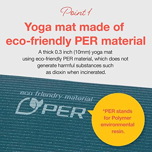 PRIMASOLE Yoga Mat Eco-Friendly Material 1/2" Non-Slip Yoga Pilates Fitness at Home & Gym Twin Color - Image 2