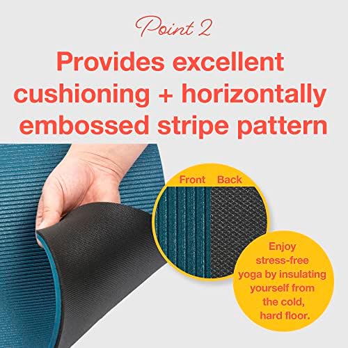 PRIMASOLE Yoga Mat Eco-Friendly Material 1/2" Non-Slip Yoga Pilates Fitness at Home & Gym Twin Color - Image 3