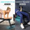 FLYBIRD Workout Bench, Adjustable Weight Bench Folding Weight Bench, Easy to Use Sturdy Durable for Home Gym Dumbbell Exercise, Red/Waist Version - Image 4