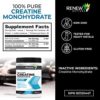 Renew Actives Creatine Monohydrate Powder, Ultimate Post or Pre Workout Powder for Muscle Growth, Mass Gainer, and Increased Strength, 100% Pure Creatine Powder 5g per Serving/ 60 Serving - Image 3