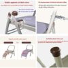 AHXF Yoga Chair Yoga Auxiliary Chair with Lumbar Back Solid Anti-Slip Stable and Durable Backless Flexibility and Strength Training Tool Foldable Balance Handstand Training Tool (Color : Gold) - Image 2