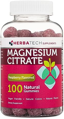 Magnesium Citrate Calm Gummies Supplement for Adults and Kids (100 Count, Large Bottle Size) Natural Calming Chewable Gummy Made in The USA by Herbatech Supplements - Image 4