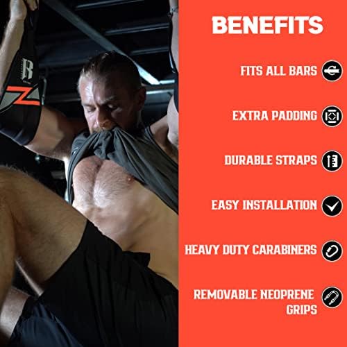 Hanging Abs Strap - Abdominal Slings - Hanging Ab Straps - Hanging Straps - Abs Pull Up Straps - Sit Up Straps - Hanging Ab Strap - Ab Sling Straps - Abs Sling Straps - Hanging Bar For Exercise - Image 2