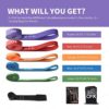CFX Resistance Bands for Working Out,Pull Up Assistance Bands,Workout Bands for Exercise with Door Anchor,Elastic Bands for Body Stretching,Crossfit Training at Home/Gym for Men & Women - Image 2