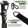 RDX AB Straps for Pull Up Bar Hanging, Maya Hide Leather, Abdominal Muscle Building Padded Arm Support Slings with D-Ring Grip Strap, Leg Raiser Exercise Fitness Workout Training Equipment, Men Women - Image 4