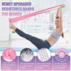 Resistance Bands for Physical Therapy Women, Extended 5.9Ft Exercise Stretch Bands for Yoga, Pilates, Rehab, Fitness and Strength Training, Elastic Workout Bands with Training Poster - Image 2
