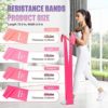Resistance Bands for Physical Therapy Women, Extended 5.9Ft Exercise Stretch Bands for Yoga, Pilates, Rehab, Fitness and Strength Training, Elastic Workout Bands with Training Poster - Image 4
