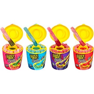 Juicy Drop Dip ‘N Stix Halloween Sweet & Sour Candy Variety Pack - 8 Count Sweet Candy & Sour Gel In Assorted Fruity Flavors - Fun Gummy Candy For Halloween Candy Bowls, Parties & Trick Or Treating