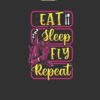 Funny Eat Sleep Fly Repeat Aerial Yoga Silks Notebook: Perfect as a Gift for all ages 120 Lined Pages 6 x 9 Inch| Lined College Ruled Paper, Planner, Notes - Image 2