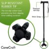 CaneCraft Folding Flex-Tip Cane for Women and Men with Gel Handle - Lightweight Travel Walking Stick - Collapsible, Height Adjustable, Self Standing, 360 Pivoting Quad Base for Seniors and Adults - Image 7