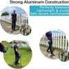Quad Walking Cane Foldable Adjustable Portable Stick Men & Women and Seniors - Lightweight & Sturdy with 4-Pronged Base for Extra Stability Balance,Self Standing Foam Padded Offset Handle - Image 3