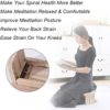 MALTAY Foldable Meditation Bench, Ergonomic Wooden Comfortable Kneeling Stool, Improves Posture Prayer Kneeler Stool for Tea Ceremony, Yoga, Praying - Image 3