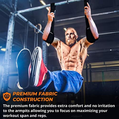 Hanging Ab Straps for Core Training - Heavy Duty Ab Straps for Pullup Bar for Abdominal Muscle Building - Abdominal Slings for Leg Raises - Arm Straps for Obliques Twists, & Abdominal Crunches - Image 6