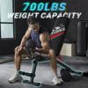 FLYBIRD Workout Bench, Adjustable Weight Bench Folding Weight Bench, Easy to Use Sturdy Durable for Home Gym Dumbbell Exercise, Red/Waist Version - Image 3