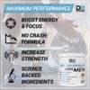 Preworkout for Men - Clean Pre Workout - Boost Strength, Endurance, Focus and Clean Energy - pre Workout Men - pre Workout Powder for Men - pre Workout for Men (25 Servings, Raspberry Lemonade) - Image 3