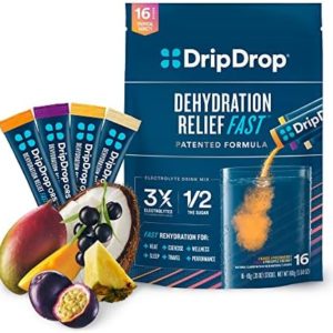 DripDrop Hydration - Electrolyte Powder Packets - Mango, Acai, Passion Fruit, Pineapple Coconut - 16 Count