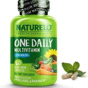 NATURELO One Daily Multivitamin for Men 50+ - with Vitamins & Minerals + Organic Whole Foods - Supplement to Boost Energy, General Health - Non-GMO - 60 Capsules - 2 Month Supply