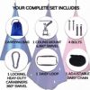 Sensory Swing for Kids Indoor & Outdoor Double Layer Therapy Cuddle Swing Hammock Chair with 360° Swivel Hanger Kit Adjustable Swing for Child and Adult with Aspergers Autism ADHD (Purple) - Image 7