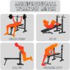 Sandinrayli Adjustable Weight Bench, Folding Bench Press w/Barbell Rack, Full Body Workout Exercise Multi-Function Strength Training for Home Gym - Image 2