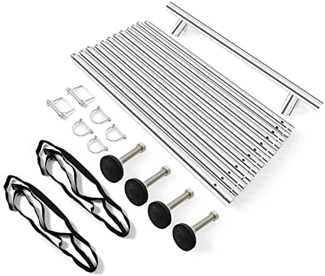 KUAFU Yoga Stand with Yoga Swing Inversion Portable Stand Yoga Frame Yoga Sling Inversion Equipment Steel Silvery for Indoor and Outdoor Triangle Structure - Image 3