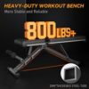 BARWING 90° Adjustable Weight Bench Workout Bench, 800 LB Heavy Duty Incline Decline Bench for Home Gym, Easy Assembly Foldable Training Lifting Bench, Ultra Short Gap 2023 New Version - Image 2