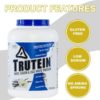 Body Nutrition, Trutein Protein Powder, Breakfast Shake, Meal Replacement, and Pre and Post Workout Recovery Drink Mix, 25 Grams of Protein, Vanilla Bean, 4 Pounds - Image 3