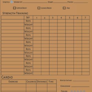 Workout Log Book: Workout Journal for Personal Exercise Notebook for Strength Training and Weightlifting Diary (Health & Fitness) Old School Style Cover 120 pages