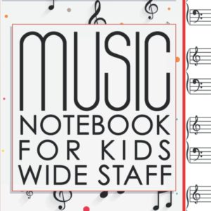 Music Notebook For Kids Wide Staff. Handmade MUSIC Notes: Blank Sheet MUSIC Journal - Blank Manuscript Paper - 8 Staves Per Page - Staff Paper Notebook - 8,5"x11" - 130 Pages