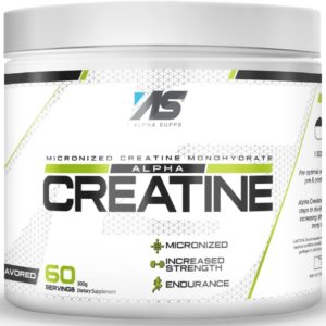 Alpha Supps Micronized Creatine Monohydrate Powder - 5g (5 Grams) Per Serving, Unflavored - Helps Support Optimum Muscle Gain, Suitable for Men & Women, Pure Creatine Supplement, 300 gm - 60 Servings
